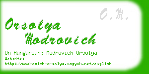 orsolya modrovich business card